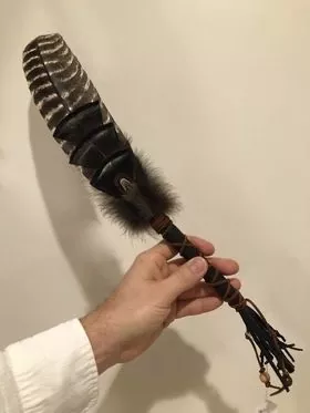Single Feather Smudge Fan