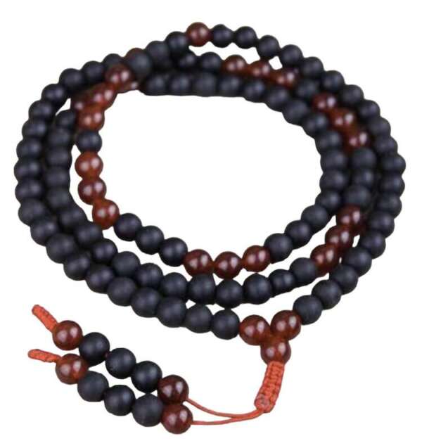 Matte Onyx and Carnelian Mala