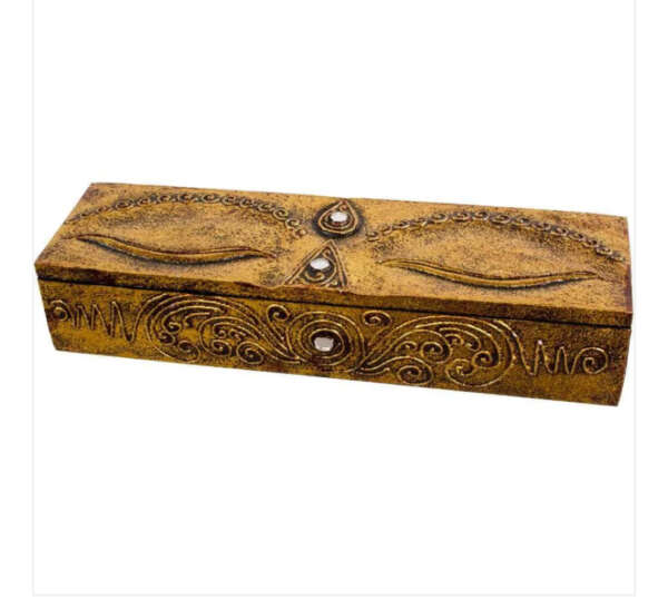 Eye of Buddha Wood Storage Box