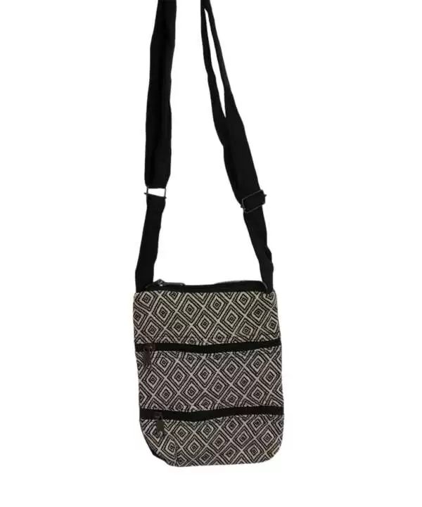 Black and White Handmade Crossbody Bag