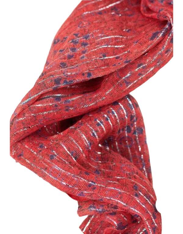 Rosy Red Sheer Scarf