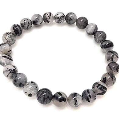 Black Rutilated Quartz Bracelet