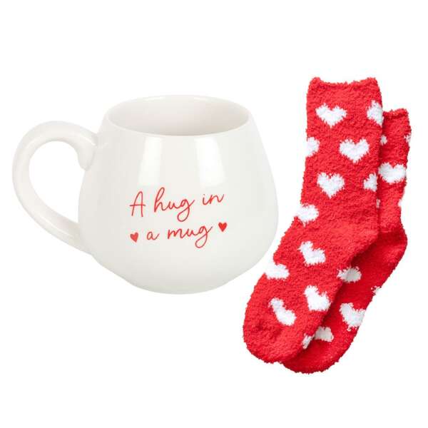 Hug in a Mug ~ Mug and Socks Set