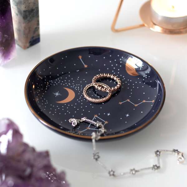Purple Star and Moon Sign Trinket Dish